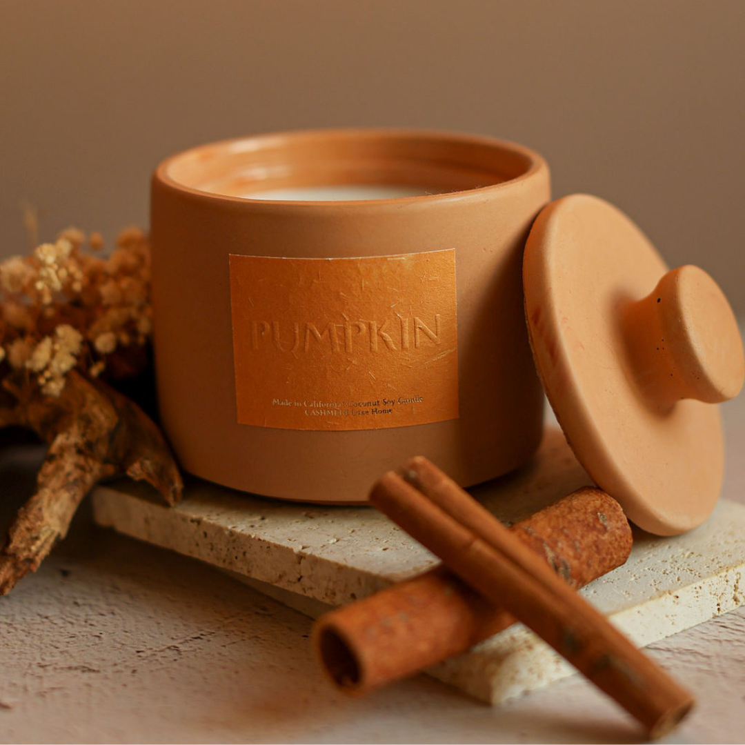 Pumpkin Concrete Luxury Jar Candle