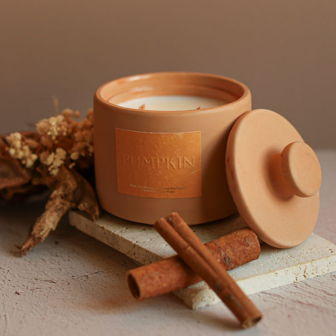 Pumpkin Concrete Luxury Jar Candle