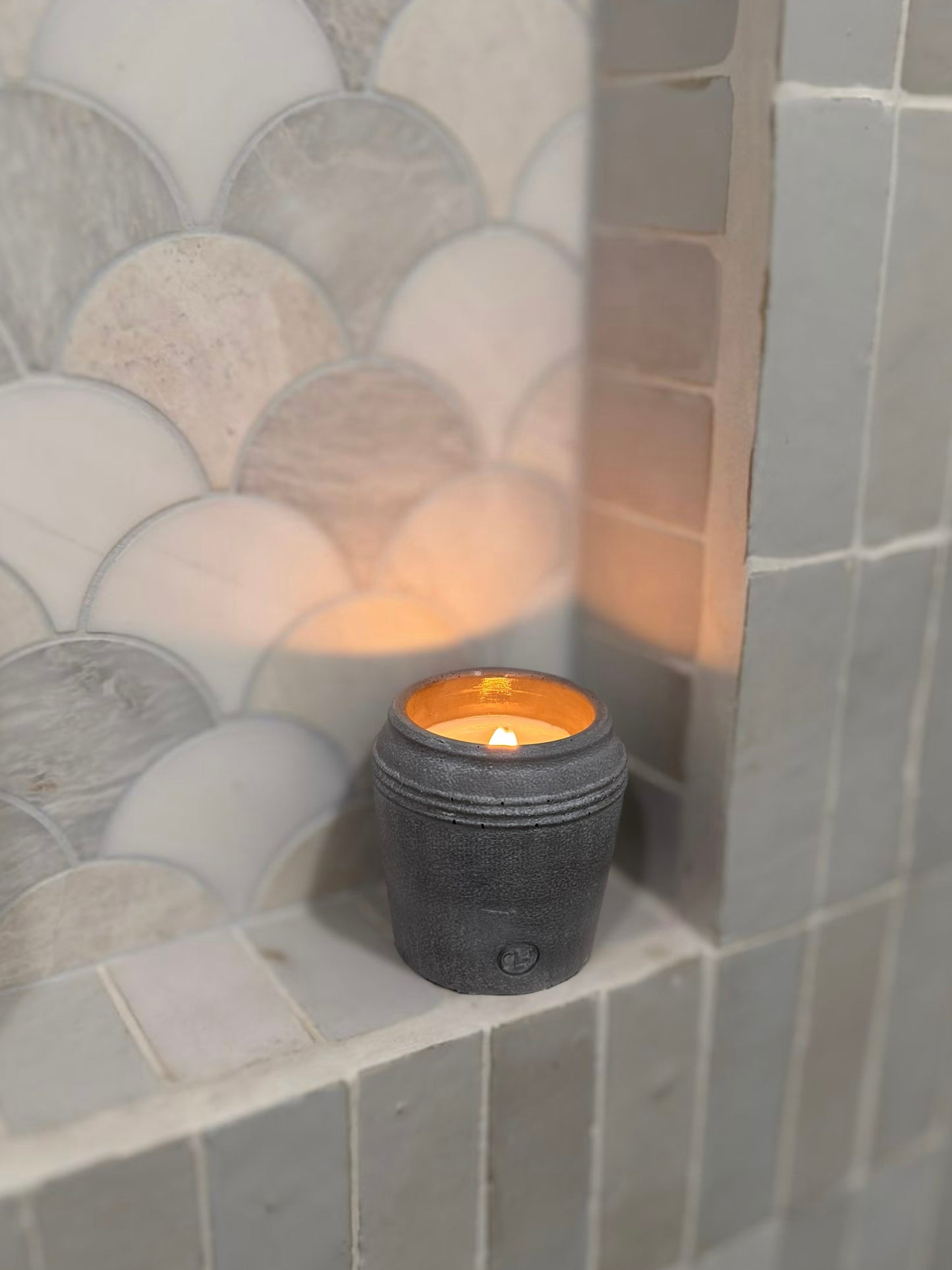 Sunlit Terrace Luxury Concrete Candle