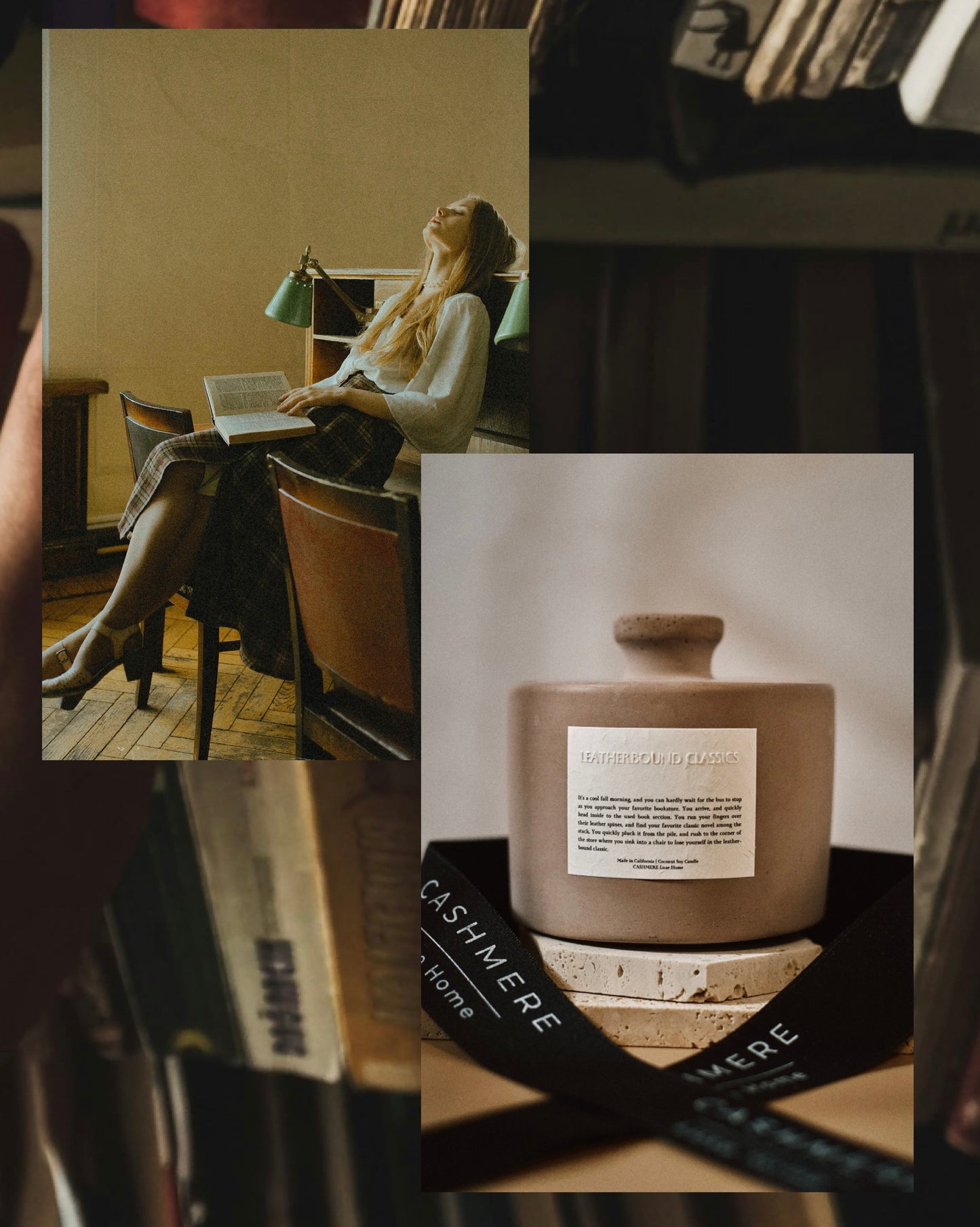Leatherbound Classics Concrete Luxury Jar Candle