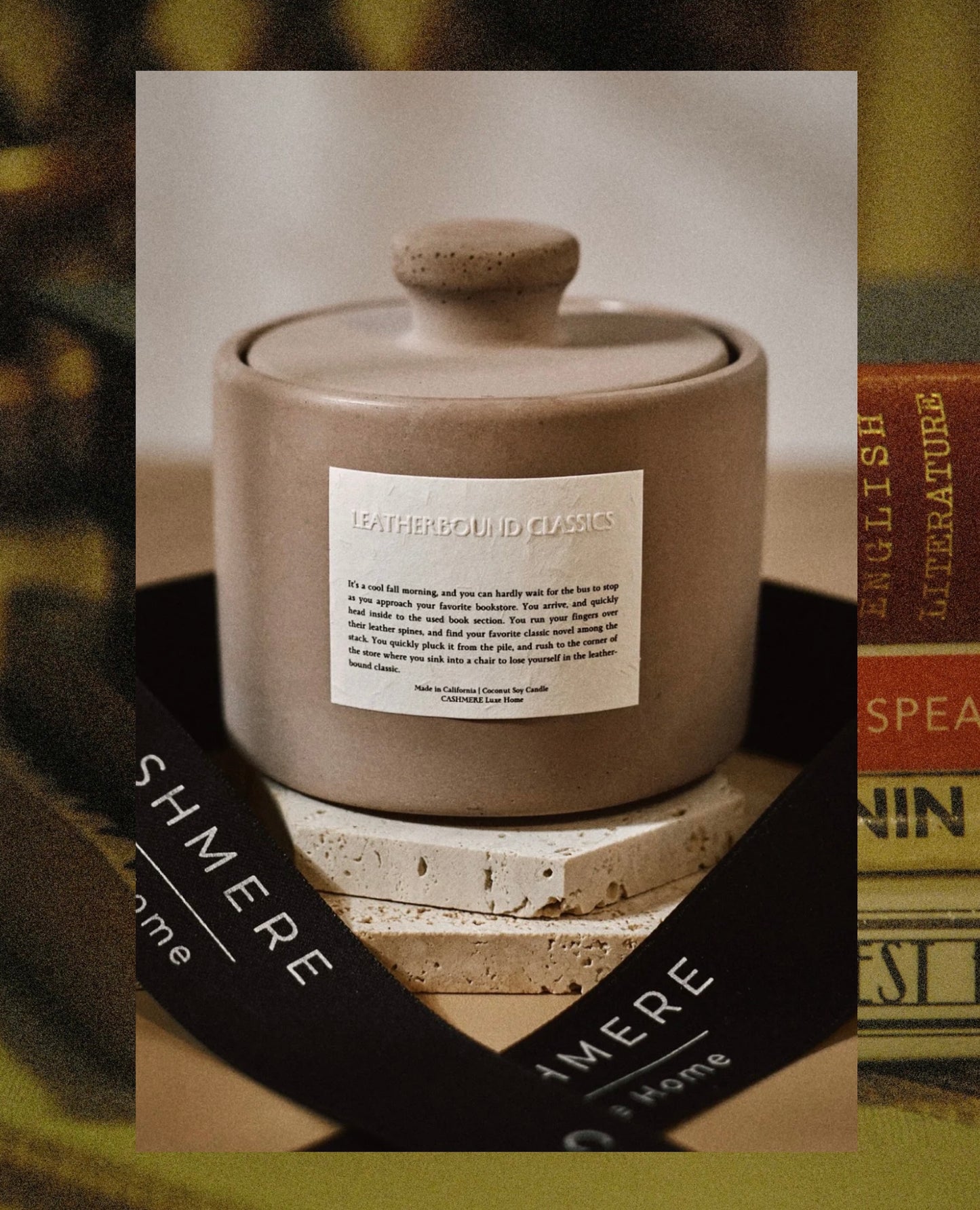 Leatherbound Classics Concrete Luxury Jar Candle