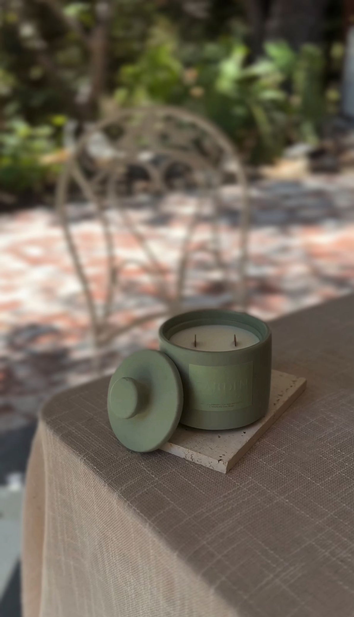 Garden Concrete Luxury Jar Candle