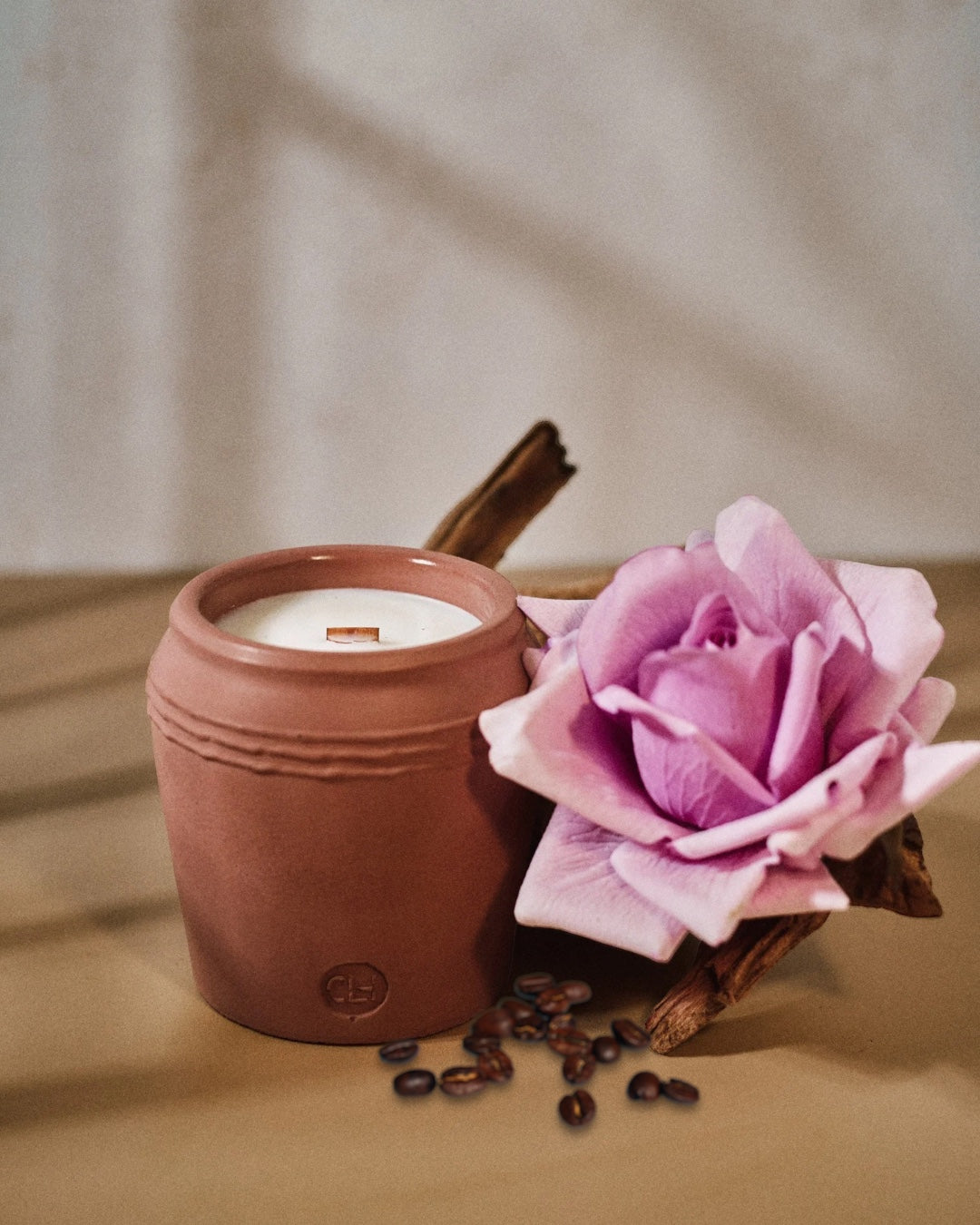 Cafe Rose Luxury Concrete Candle