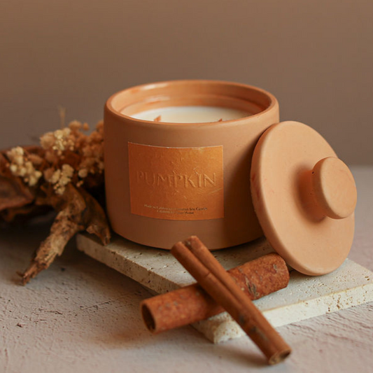 Pumpkin Concrete Luxury Jar Candle