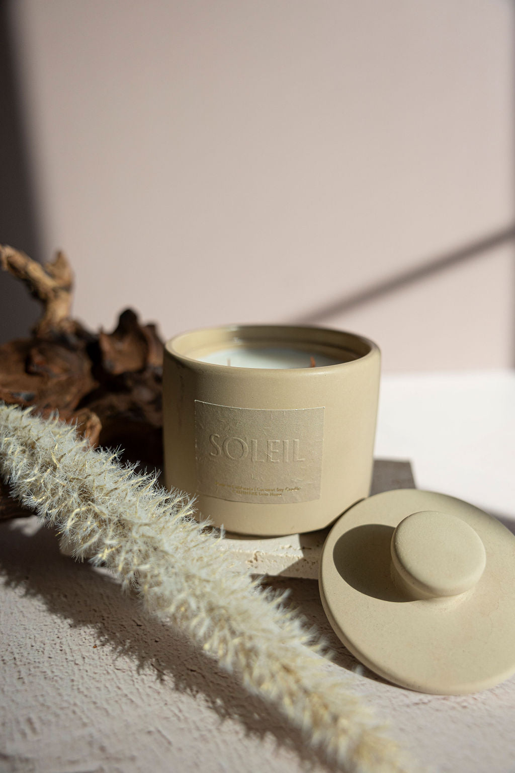 Soleil Concrete Luxury Jar Candle