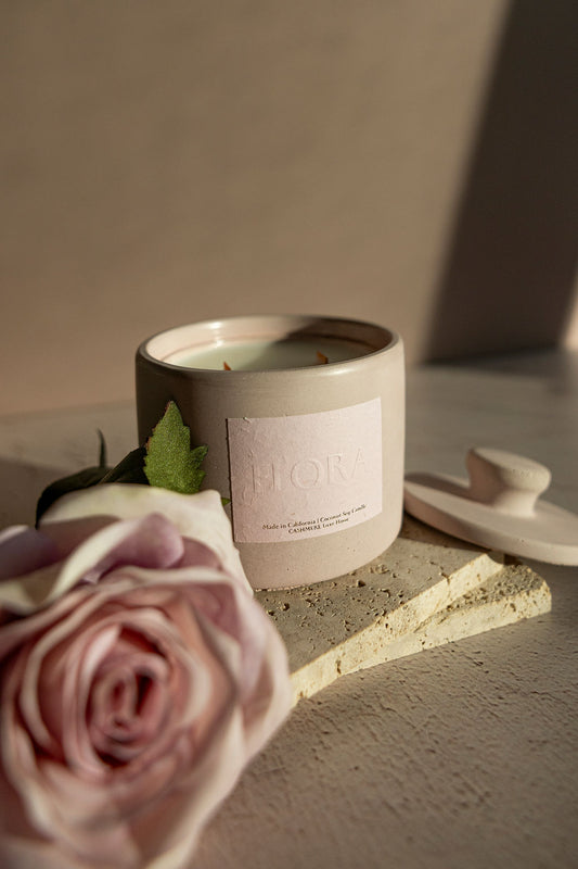 Flora Concrete Luxury Jar Candle