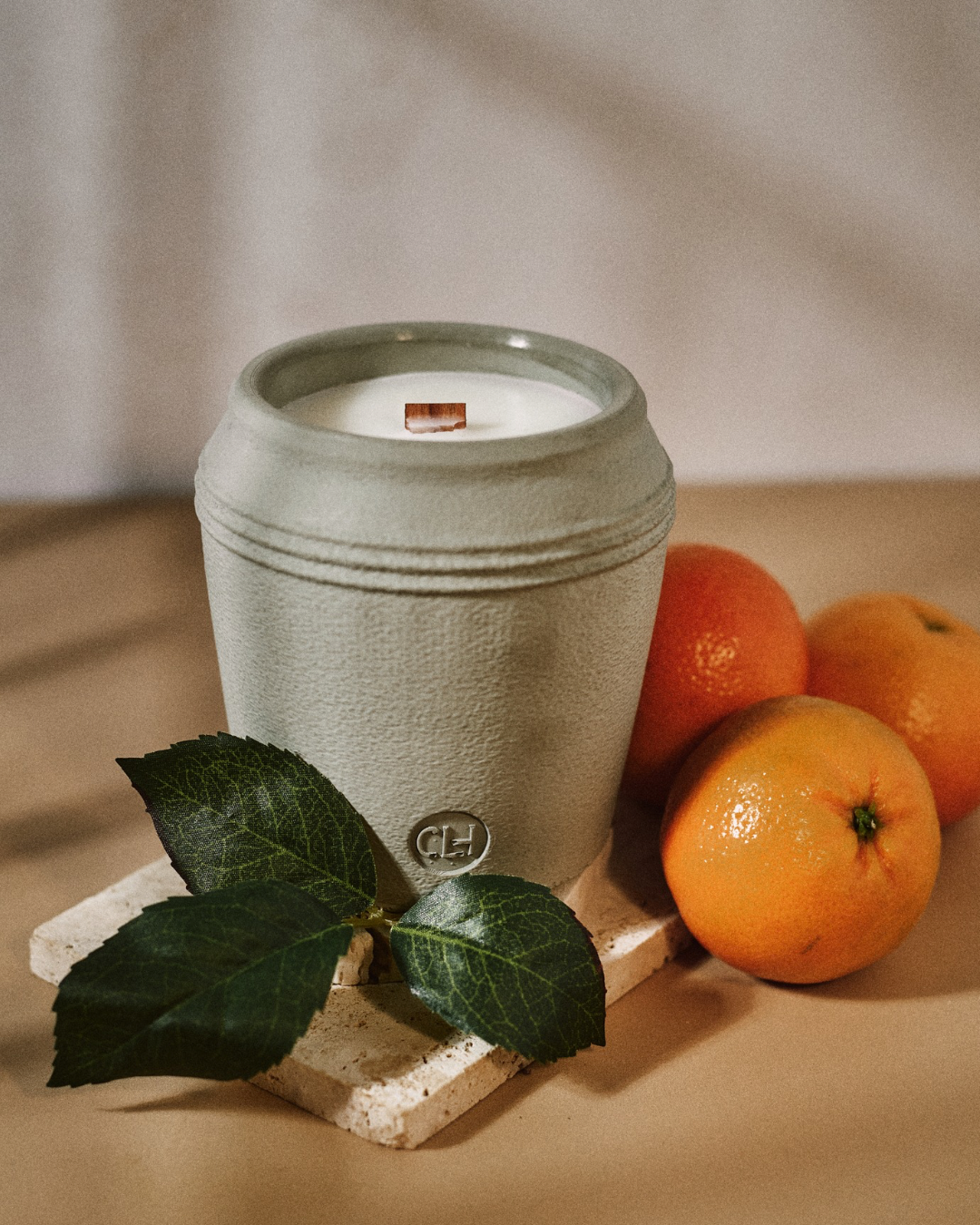 Rosemary Mandarin Luxury Concrete Candle