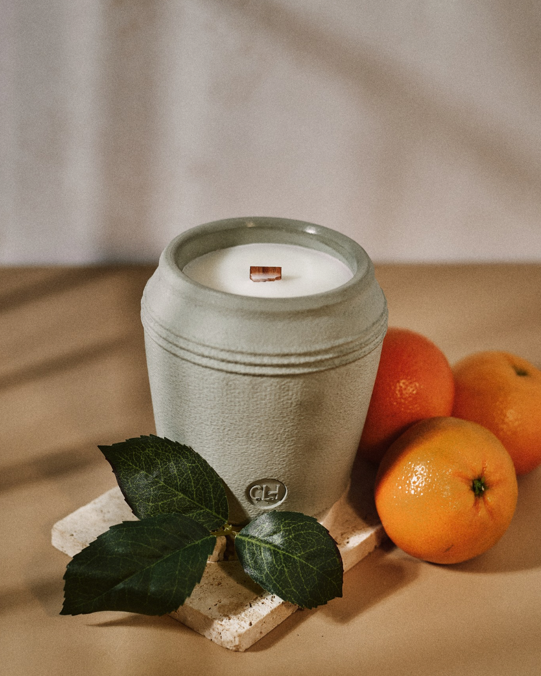 Rosemary Mandarin Luxury Concrete Candle