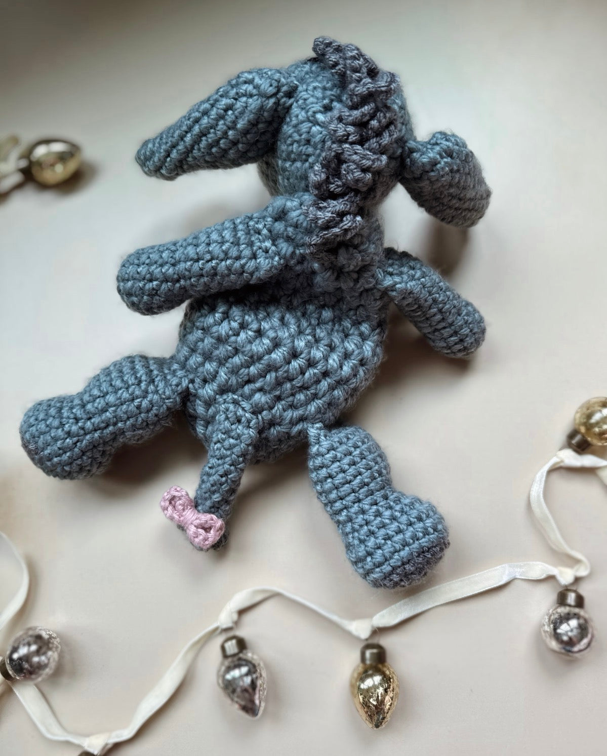 Handmade Eeyore Snuggler & Vintage Winnie-the-Pooh Book Set
