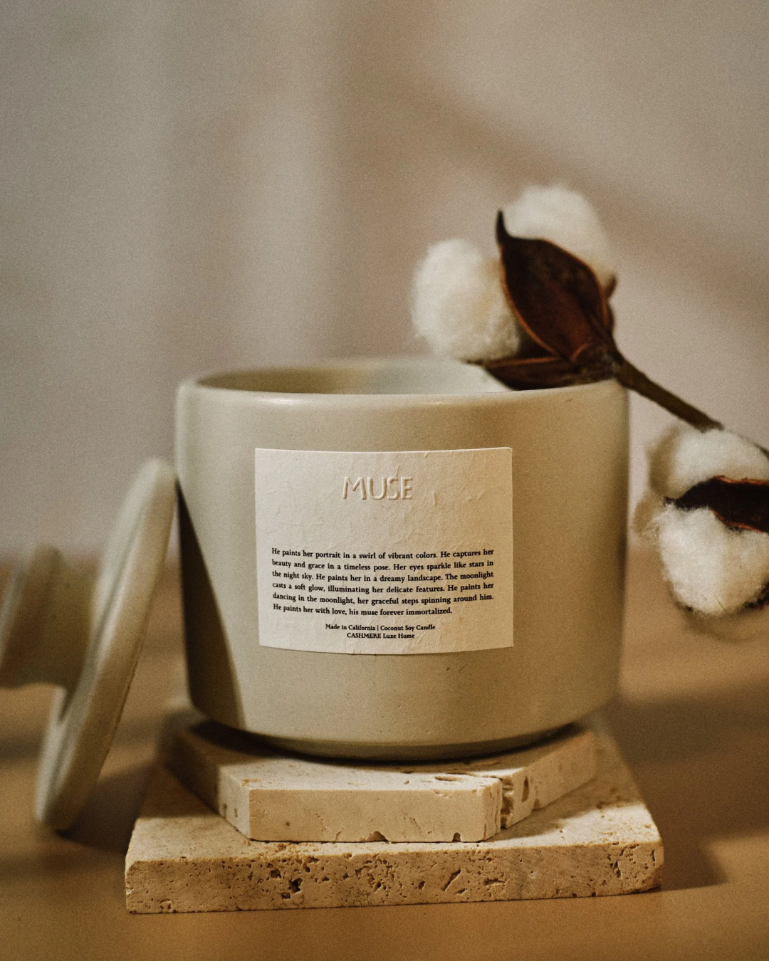 Muse Concrete Luxury Jar Candle