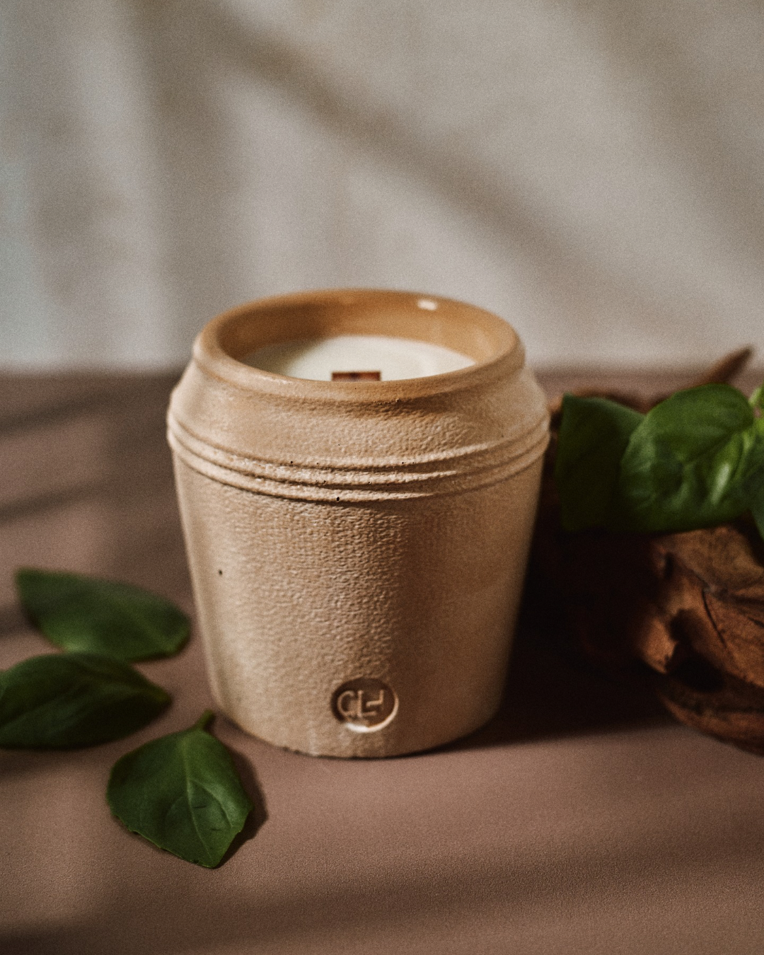 Sesame Basil Luxury Concrete Candle