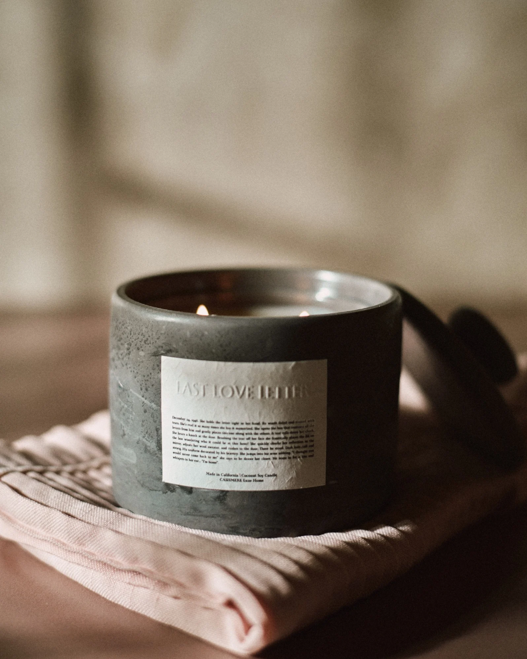 Last Love Letter Concrete Luxury Jar Candle