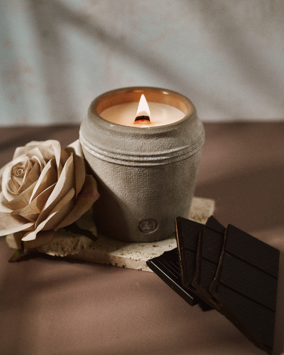 Cashmere Cacao Luxury Concrete Candle