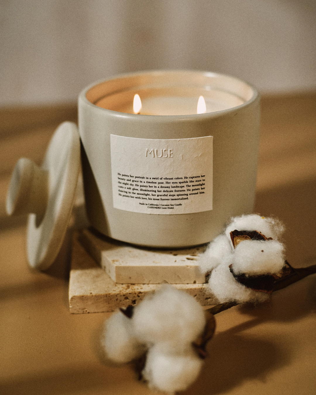 Muse Concrete Luxury Jar Candle