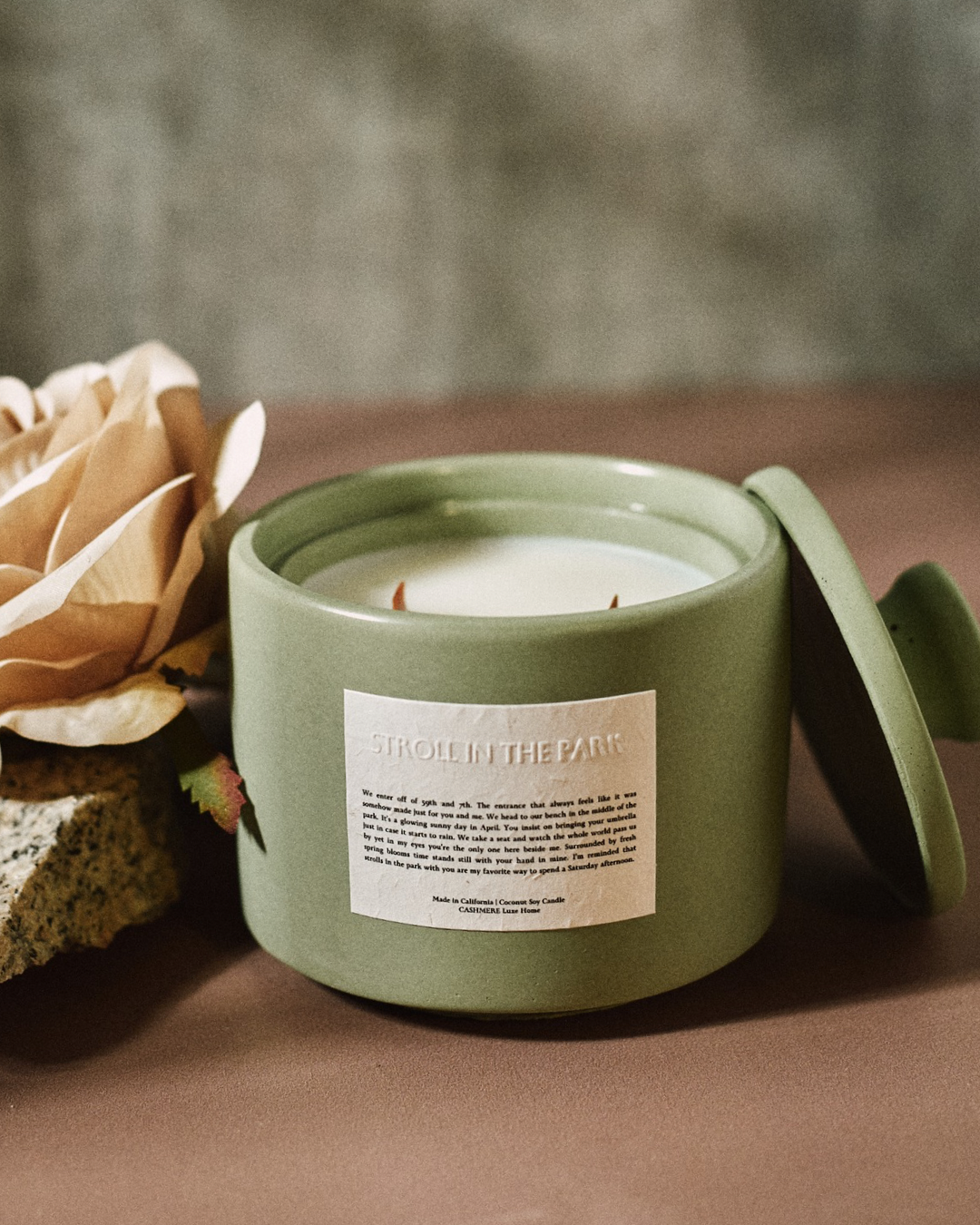 Stroll In The Park Concrete Luxury Jar Candle