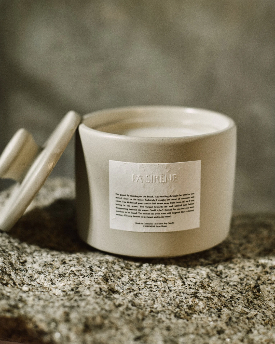 La Sirène Concrete Luxury Jar Candle