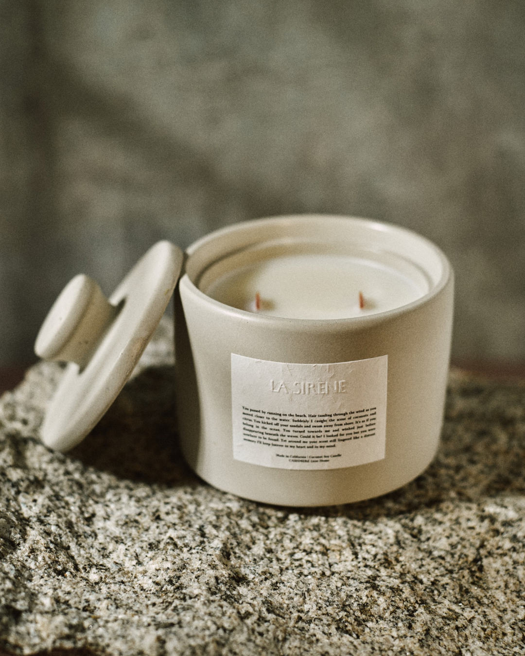 La Sirène Concrete Luxury Jar Candle