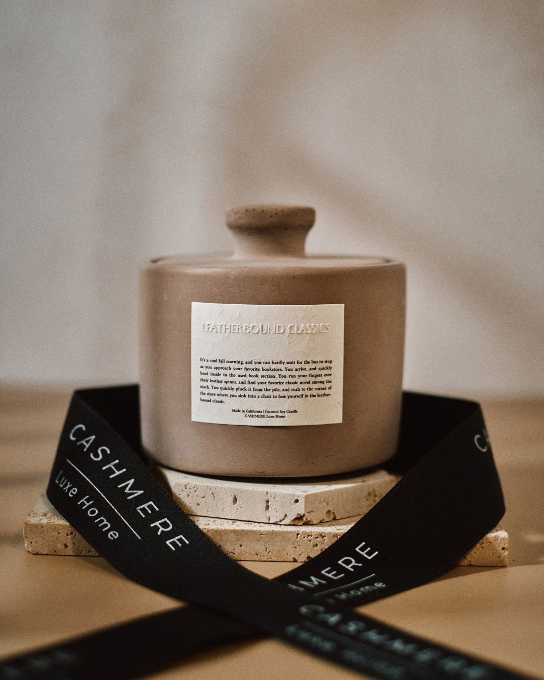 Leatherbound Classics Concrete Luxury Jar Candle