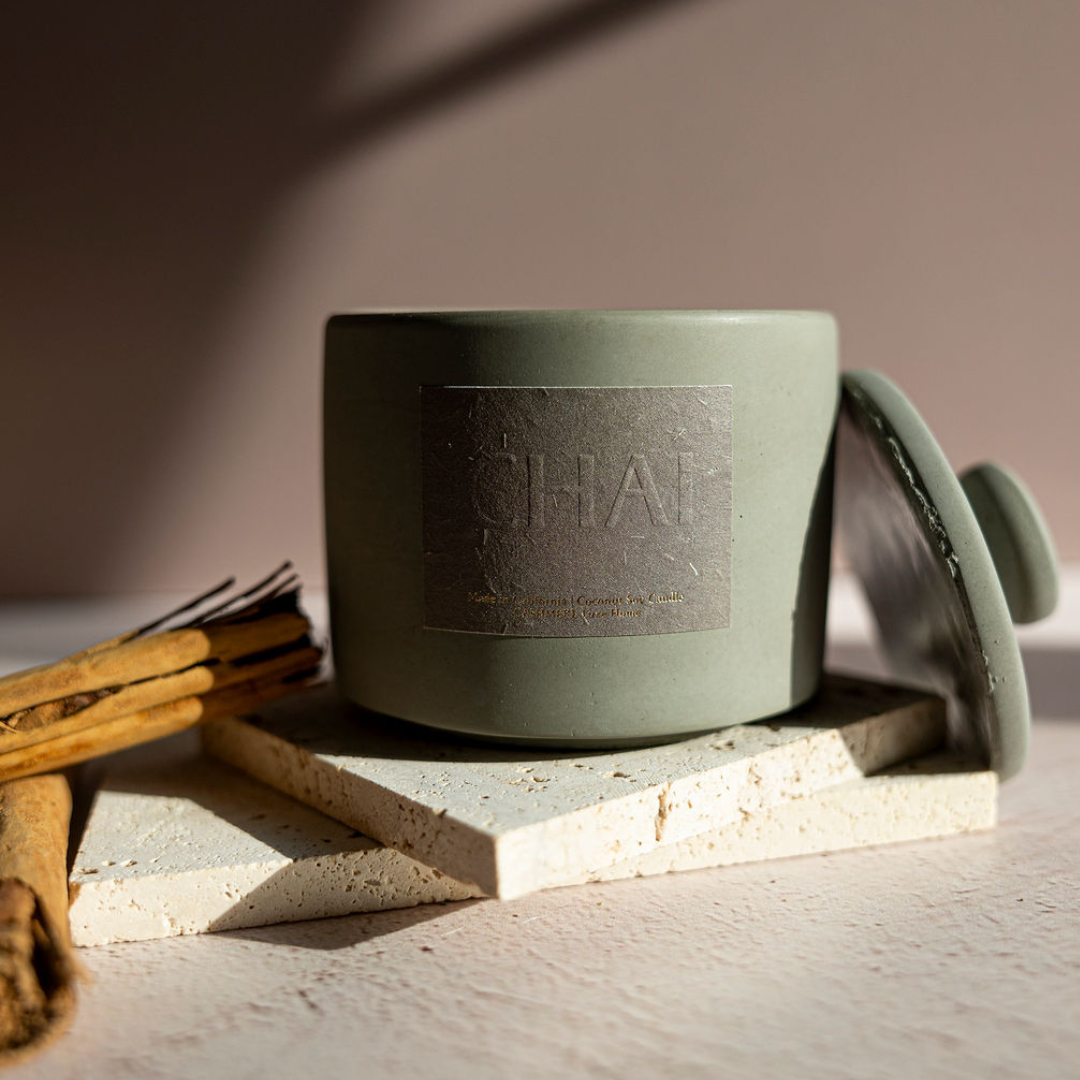 Chai Concrete Luxury Jar Candle