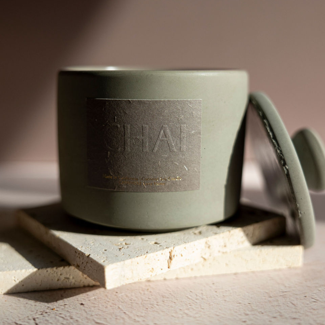 Chai Concrete Luxury Jar Candle