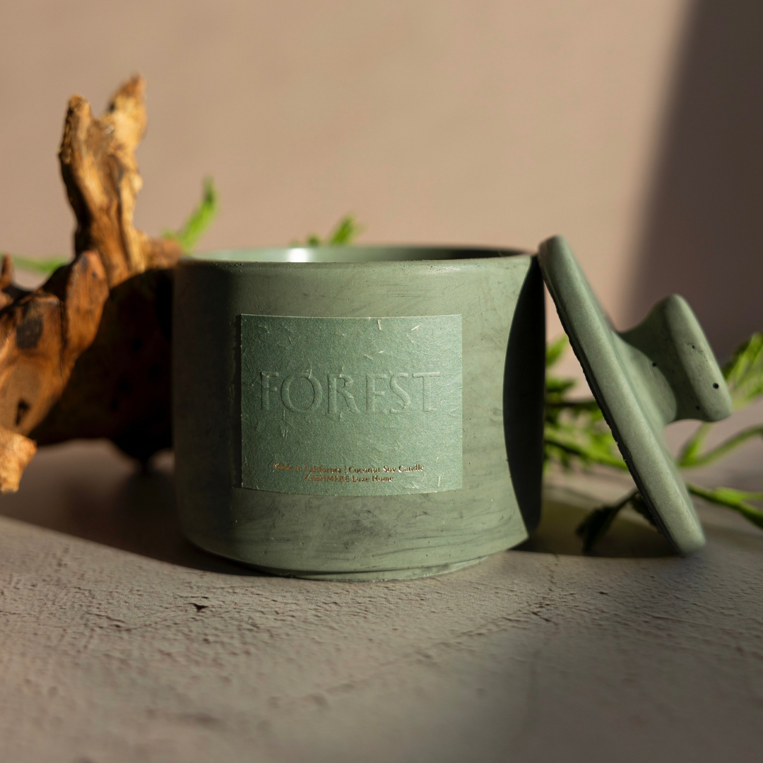 Forest Concrete Luxury Jar Candle